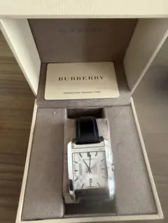 稼動品 Burberry バーバリー シルバー タンク 青針 ボーイズ 腕時計