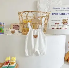 【80cm】新品未使用品⭐︎夏のベビーロンパースと帽子のセット♪ 韓国