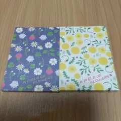 未使用　ボタニカルフラワー　ちいさなメモ　2種セット　　お花　平成レトロ
