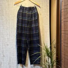 【relume】 コットンワイドパンツ　チェック柄