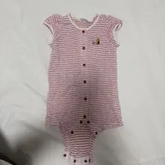 familiar ボーダー ロンパース 70cm