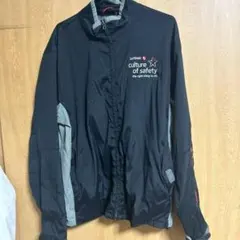 ナイロンジャケット 黒 安全文化ロゴ入り