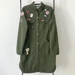 ZARA trf ワッペン付きシャツワンピース XS