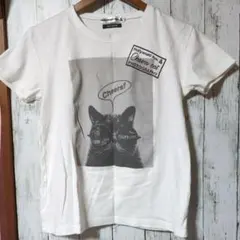 Hollywood Rich & Cheers cat Tシャツ y2k Ｍ