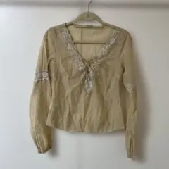 UNITED COLORS OF BENETTON 長袖シャツ ベージュ