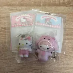 ちびっとも 天使と小悪魔・みずのいきもの pkg風ミニ小物入れ キティ マイメロ