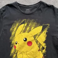 【USサイズL】ポケモン ピカチュウ Tシャツ 黒 海外限定　ゆるだぼ 古着