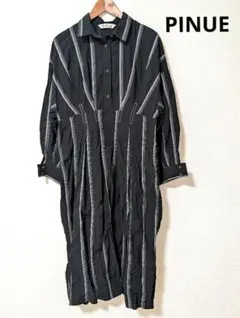 極美品 ピヌエ pinue 田久保夏鈴 フレアスリーブシャツワンピース