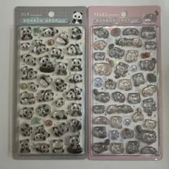 ボンボンドロップシール パンダ マヌルネコ 2種セット ネイル 新製品 クーリア