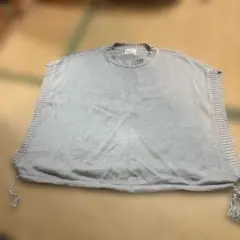 タンタン　美品マオメイドグレー フリンジ付き ニットベスト　クリーニング済み