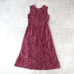 moussy マウジー レースセレブレスドレス ジャガードワンピース S