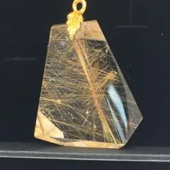 ⭐︎【天然】ゴールド ルチル クオーツ ペンダントトップ s925 4.1g 