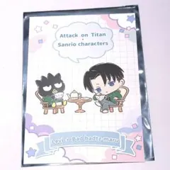 進撃の巨人 特典 ポストカード ポスカ サンリオ リヴァイ ミニキャラ バツ丸