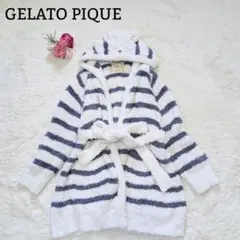 ジェラートピケ ジェラピケ アニマルガウン ボーダー ルームウェア