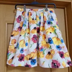 ROPÉ PICNIC フラワープリント フレアスカート 40