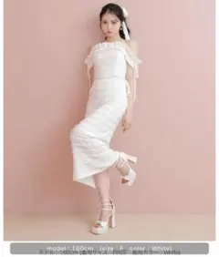 Romantic gathered ribbon onepiece - メルカリ