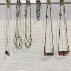 ネックレスセット ストーンネックレス　アンティーク　赤　緑