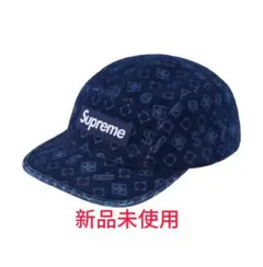 Supreme Flocked Denim Camp Cap 