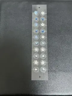 ハンドメイド　耳ツボジュエリー　青　花