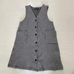 moujonjon 千鳥柄ワンピース 130㎝