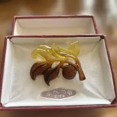 本べっ甲　本鼈甲　実と葉　ブローチのサムネイル