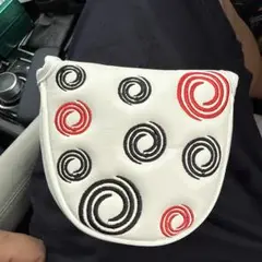 ゴルフヘッドカバー パターカバーマグネット開閉式 マレット用渦