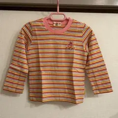 タグなし新品　ミキハウス ホットビスケッツストライプ長袖トップス100 日本製