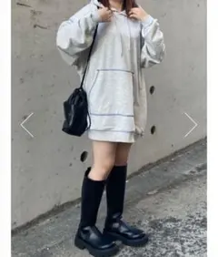 ロデオクラウンズ カラーステッチパーカーワンピース