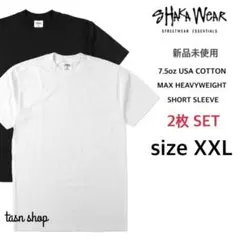 【シャカウェア】新品 マックスヘビーウェイト 無地 Tシャツ 白黒 2XL 2枚