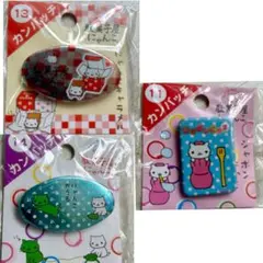 San-X 駄菓子屋にゃんこ 缶バッチ 3種セット 平成レトロ