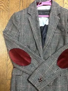 ZARA ジャケット 千鳥格子　エルボーパッチ