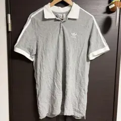 adidas トレフォイル ポロシャツ グレー