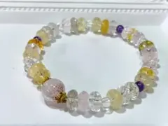 天然石　エレスチャルクォーツ　色々な石　ブレスレット