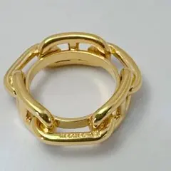 エルメス　シェーヌダンクル　スカーフリング　ゴールド金具