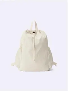 【未使用】GU ジーユー ソフトナイロンバックパック リュック ホワイトのサムネイル