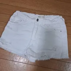Zara Girls ホワイトデニムショートパンツ