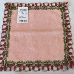 近沢レース　シーズンタオルハンカチ/ナポリタン(サーモンピンク)