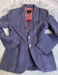 ZARA MAN テーラードジャケット ネイビー コットン Sサイズ 36