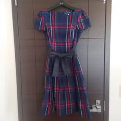 M's Gracy チェック柄半袖ワンピース