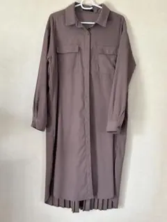 BEGUM ブラウン シャツワンピース