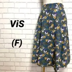 ⁂昭和レトロ　花柄スカート　フラワー　ボタニカル　膝下スカート　ミモレ