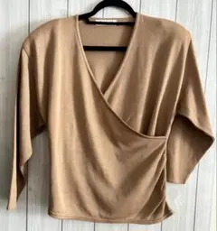 レナウン マーサ　カシュクールセーター　キャメル　L