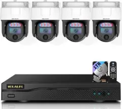 4K防犯カメラ 4台セット 1TBHDD搭載 双方向通話/AI動体検知搭載のサムネイル