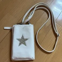 Actually スマホショルダーバッグ ホワイト スターのサムネイル