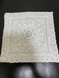 汕頭　美品アンティーク　ブラウン　スワトウ　レース　刺繍ハンカチ　結婚式　和装 auro_1380293