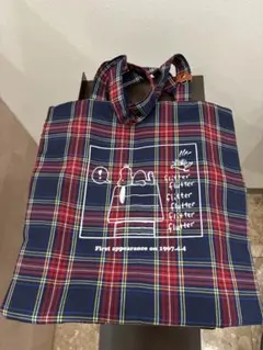 SNOOPY タータンチェック トートバッグ