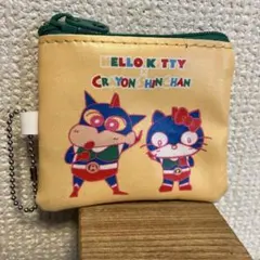 ハローキティ×クレヨンしんちゃんコラボコインケース小銭入れキーチェーン
