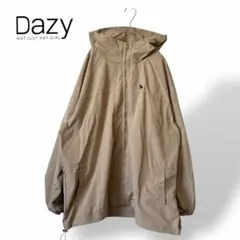 春ꕥナイロンパーカー レディース XL ベージュ フード付き 軽量