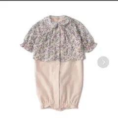 プティマイン　花柄長袖2wayオール