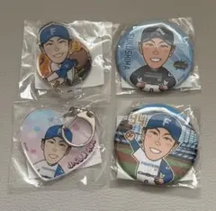 【匿名配送】日本ハムファイターズ 缶バッジ他 福島蓮 4点セット
